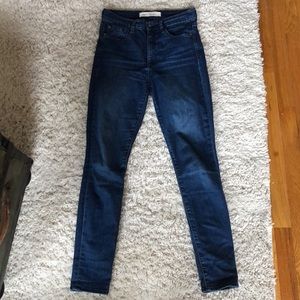 High rise skinny jeans